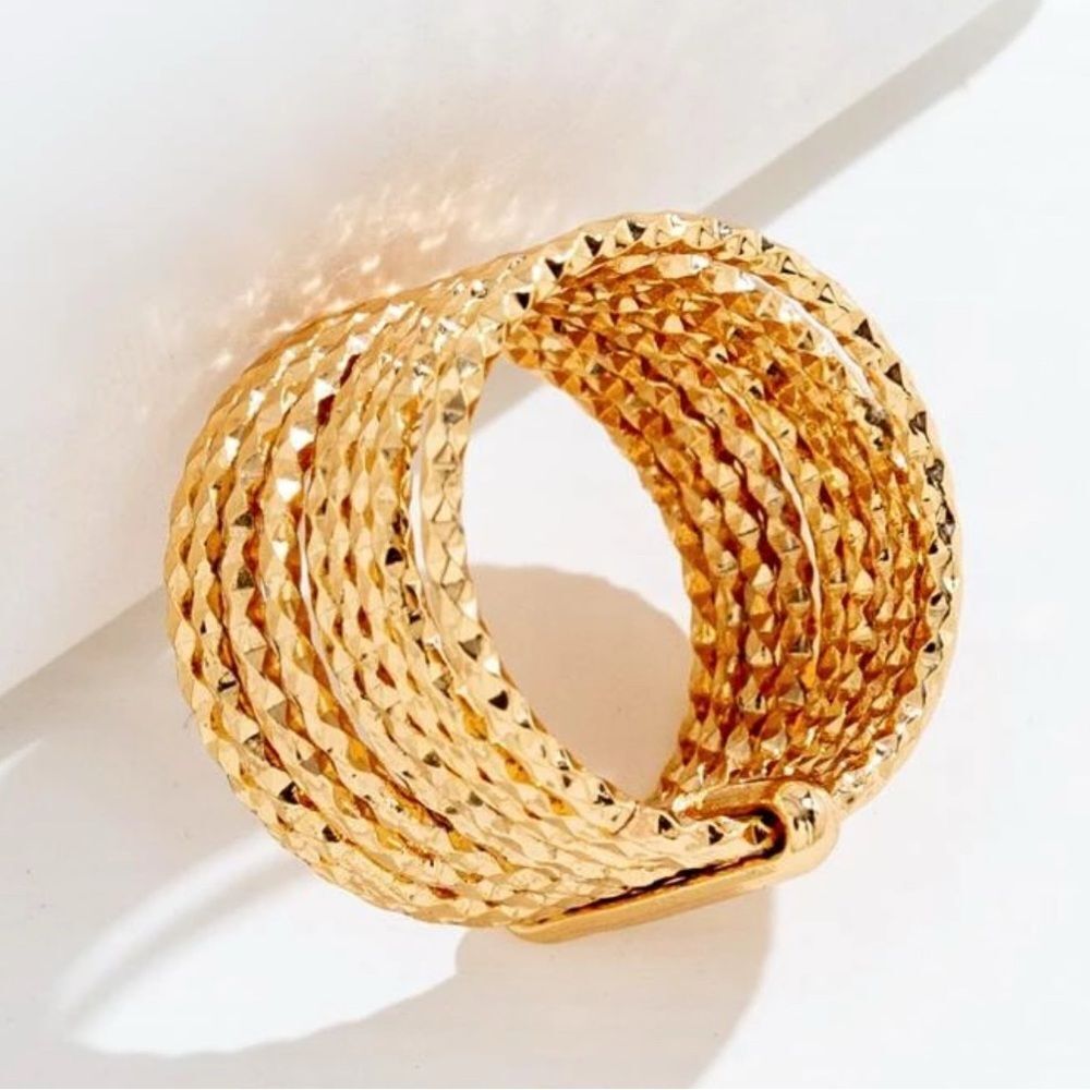 Gold Layered Textured Ring